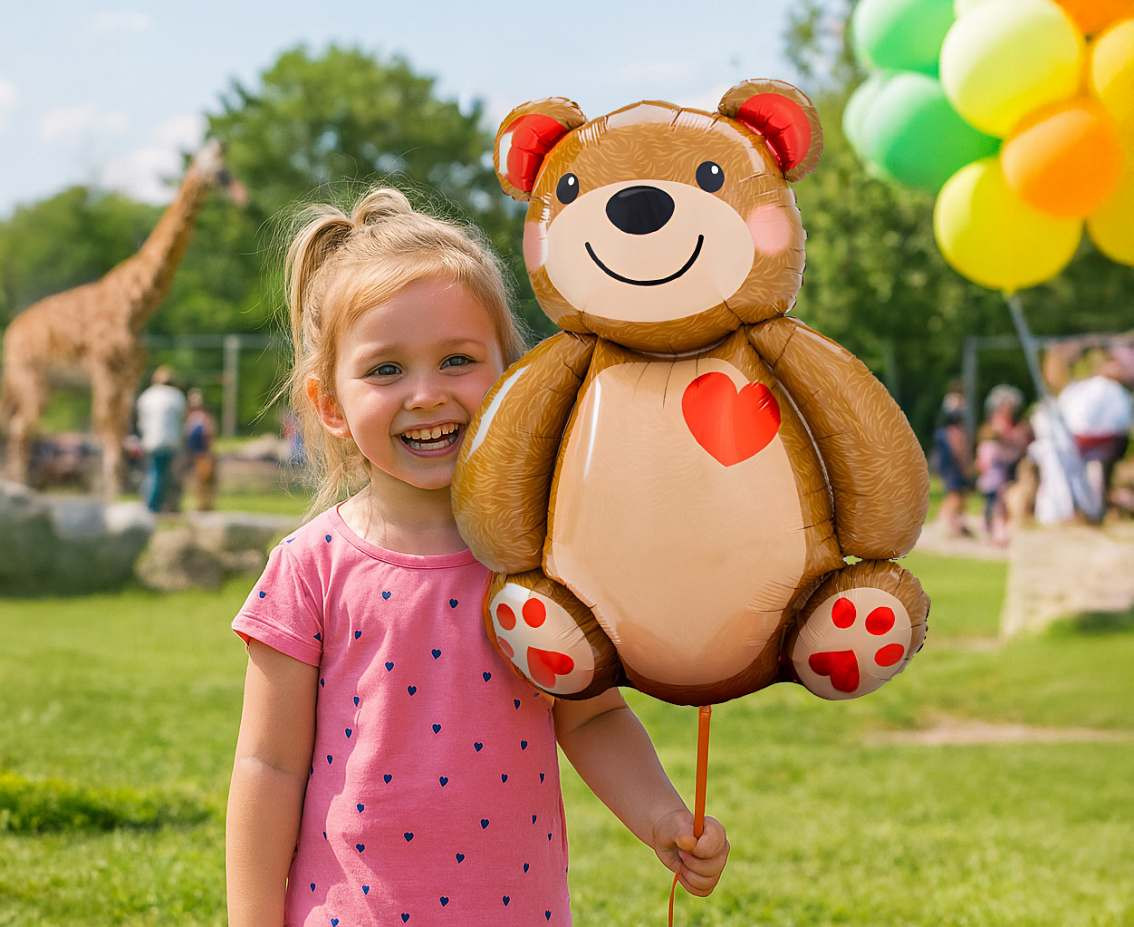 Balon foliowy Miś z serduszkiem 48x65cm FG-TEF2 GoDan